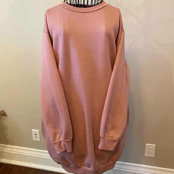 Rose Pink Sweater Dress - Picture 2 of 3